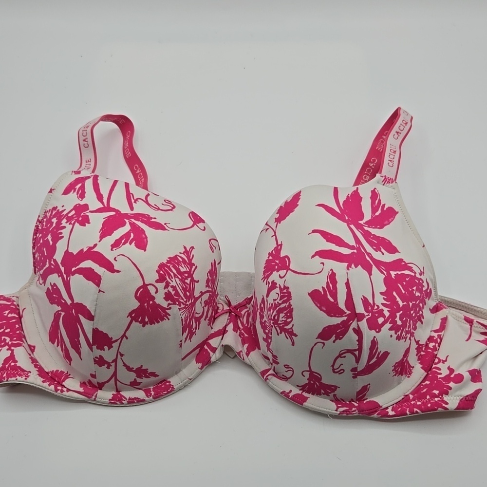 Cacique | Pink Floral Lightly Lined T-shirt Bra Size 42B
